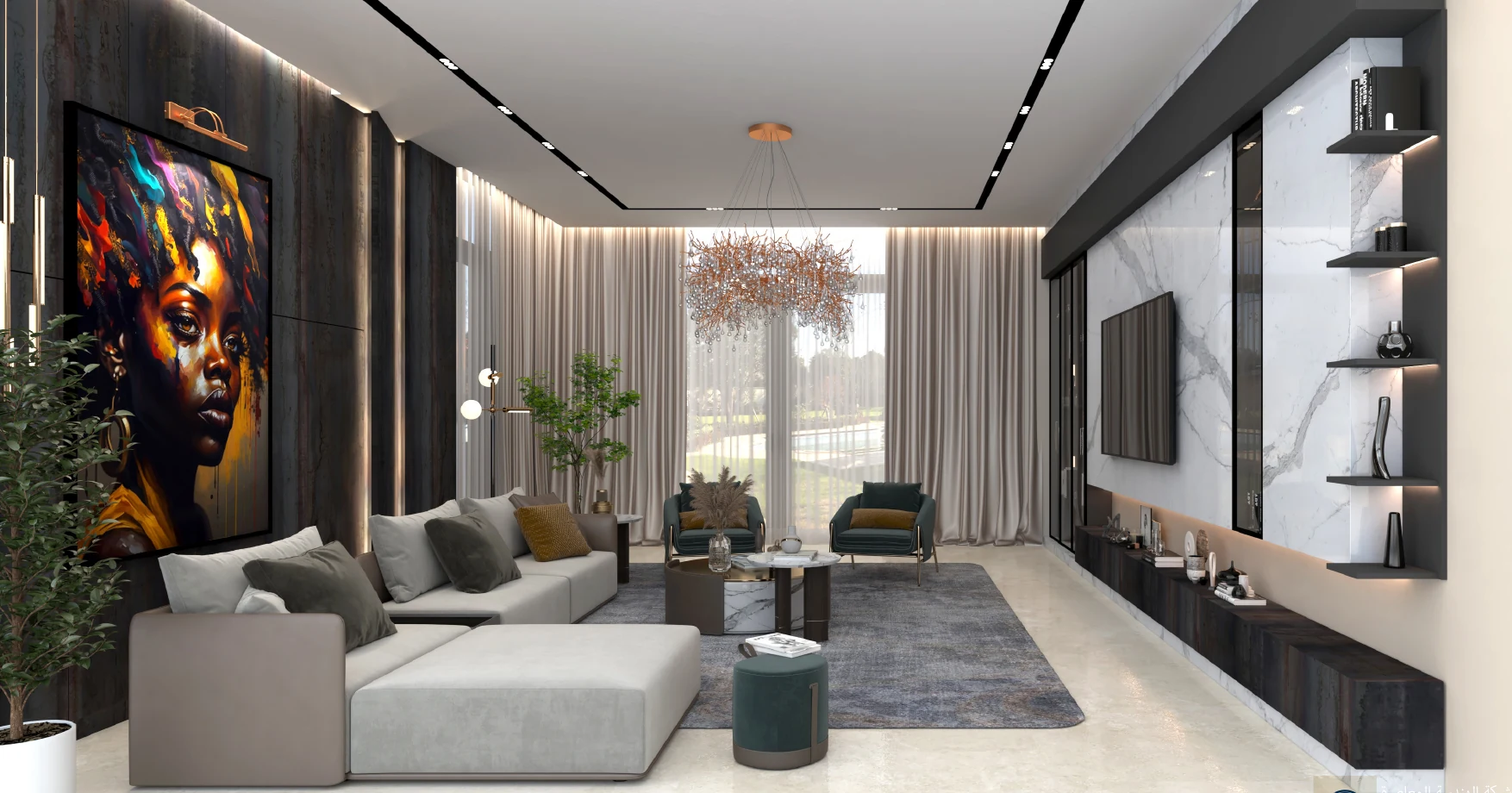 Green Villa family lounge